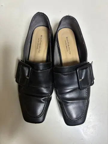 BEAUTY&YOUTH 블랙 로퍼 버클 포함 사이즈 36