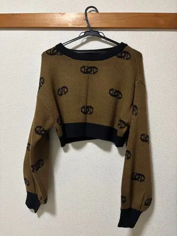 EMODA 로고 패턴 브라운 니트 M 사이즈