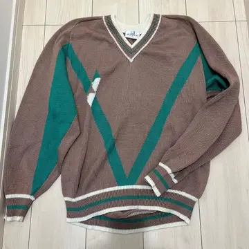 던힐 코튼 니트 V넥