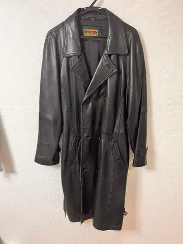 Brixton 블랙 램 가죽 코트