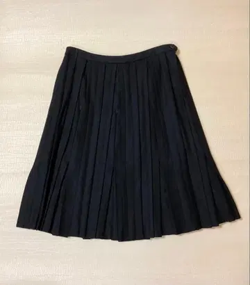 [ 코지 와타나베 STYLE ] 스커트 플리츠 주름 블랙 울 M