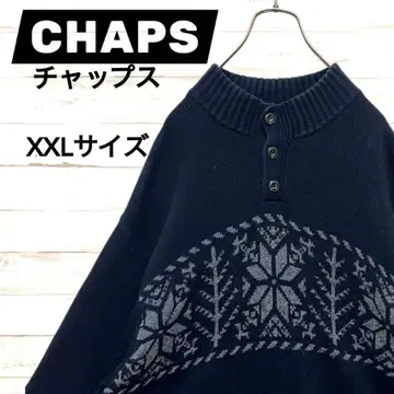 [ 새상품급 ] 빅 2XL 페어아일 패턴 스웨터 CHAPS 차프스 블랙