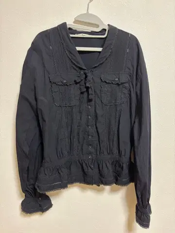 핑크하우스 오버 블라우스 (블랙)