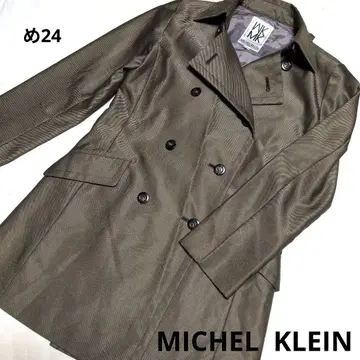 [ MICHEL KLEIN ] 38 사이즈 광택 있는 브라운 트렌치코트