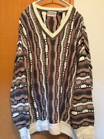 90s COTTON TRADERS 3D 스웨터 L 사이즈