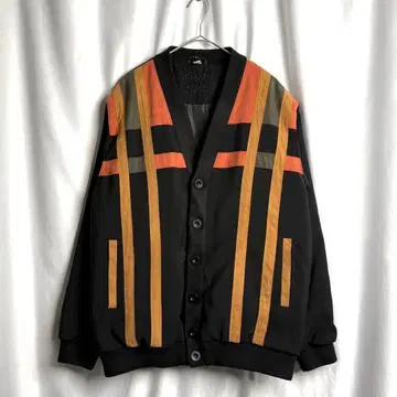 90s Roger Kent 페이크 스웨이드 콤비 가디건 L-XL