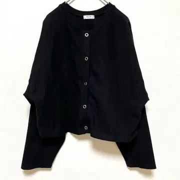 MLI'A 엠리에 가디건 숏 기장 볼레로 스냅 버튼 상의