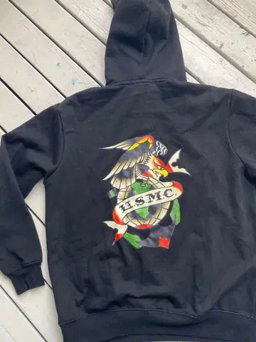 에드하디 ED HARDY 후드티 풀오버 이글 프린트 M