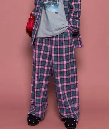 MAISON SPECIAL 루프 체크 2 팬츠