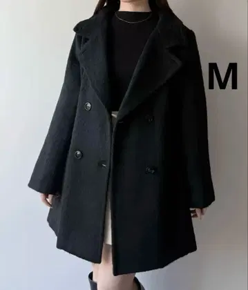 미피알 2way 컬러 샤기 미들 코트