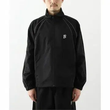 BoTT / MESH PANEL TRACK JACKET / BLACK