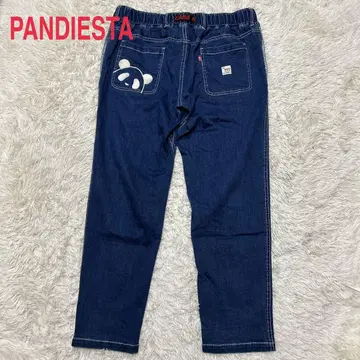 PANDIESTA 스트레치 신축성 데님 팬츠 자수 팬더 XXL 사이즈