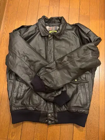 가죽 자켓 L 사이즈 다크 브라운 체크 안감