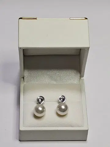 진주 귀찌 귀걸이 케이스 포함