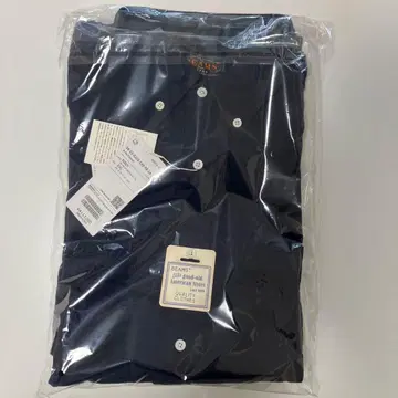 BEAMS 네이비 버튼 다운 플란넬 셔츠