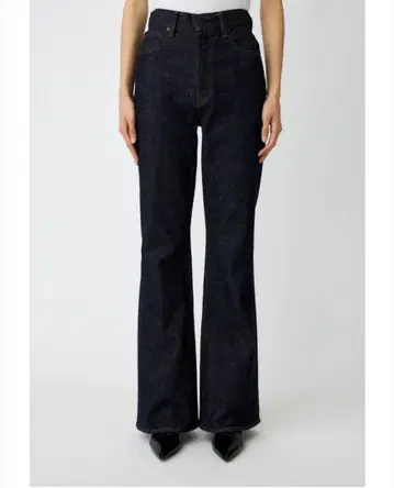 새상품 MOUSSY MVS 플레어 데님 원 워시 23인치