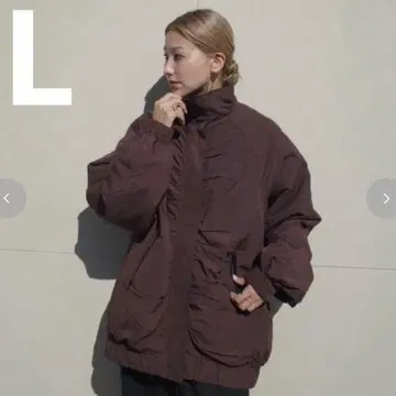 새상품 시마무라 hideka 콜라보 zip 블루종 중간 브라운 L