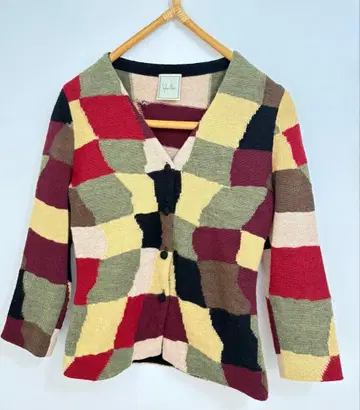 시빌라 컬러풀 울 니트 가디건