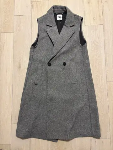 ZARA 그레이 더블 브레스트 베스트