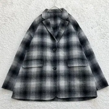 24AW 미사용급 스픽앤스팬 울 믹스 리버 자켓 와이드 S