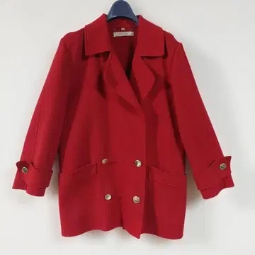 KAMANTA 빨간색 캐시미어 100% 피코트 44