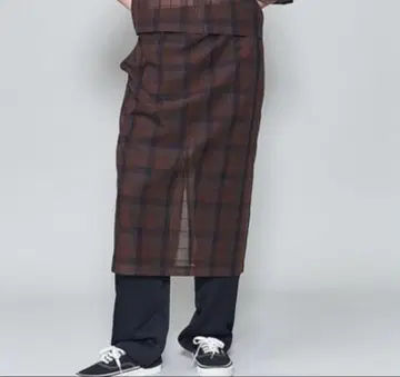 6 (roku) 시어 체크 스커트