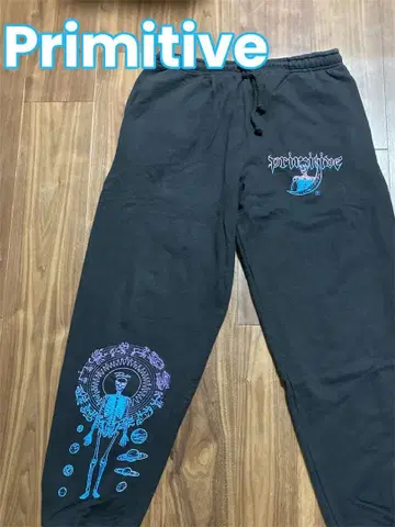 309 Primitive 스웨트 팬츠 남성용 블랙 속기모