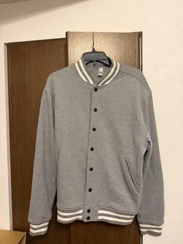 American Apparel 그레이 바시티 자켓 M