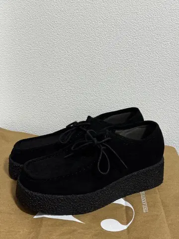 [ 간편 포장 ] 블랙 스웨이드 통굽 모카신