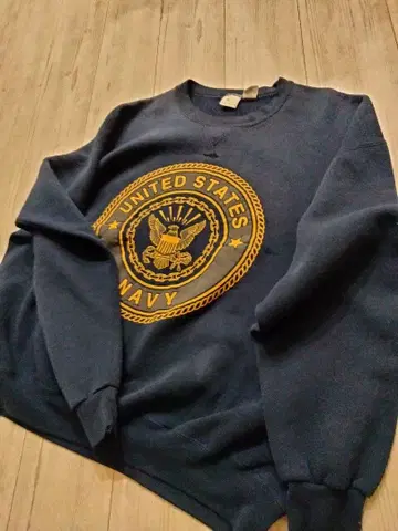 90s 구제 의류 M.J.SOFFE NAVY 맨투맨 미국제 해군 2XL