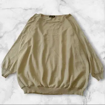 드로어 코튼 니트 돌먼 슬리브