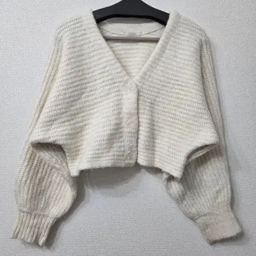 NICE CLAUP 가디건 니트 크롭 사이즈 F
