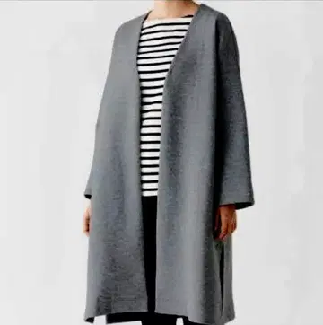 무인양품 이중 편직 코트