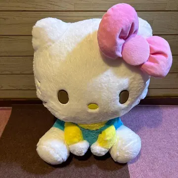 헬로키티 앉아 인형 GJ 리본 핑크