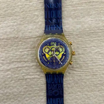 스와치 SWATCH 크로노그래프 올림픽 100년 기념 모델 작동 미확인
