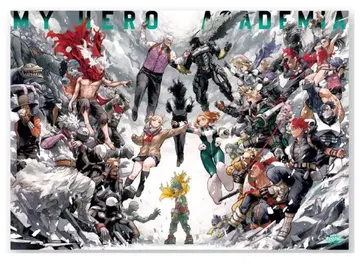 나의 히어로 아카데미아 원화전 B2 포스터 키 비주얼 히어로 VS 적