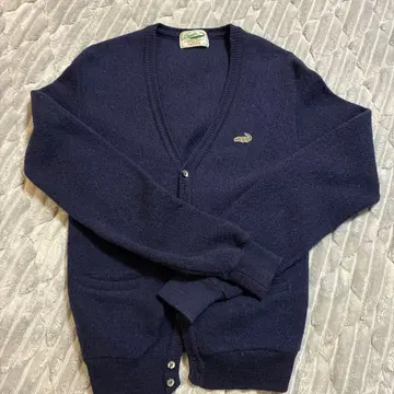Lacoste 네이비 V넥 가디건