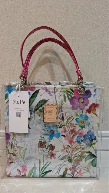 에토프 꽃무늬 토트백 비닐 포함
