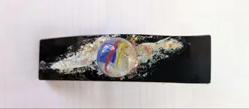 머리핀 헤어 클립 유리 세공 1점