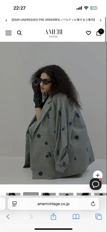 [ 거의 미사용 ] CHECK FLOWER PAPA JACKET