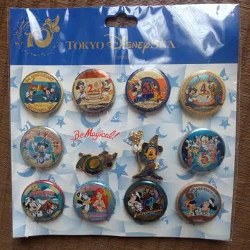 디즈니씨 10주년 캔뱃지 세트
