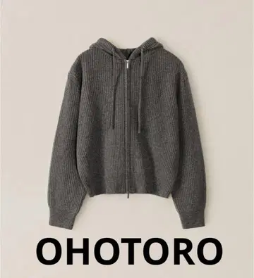 완판템 OHOTORO zipper hoodie knit 그레이