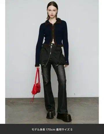 레이어 저스트 허리 플레어 청바지 EMODA