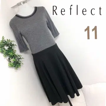 리플렉트의 그레이와 블랙 고급 절개 원피스 L