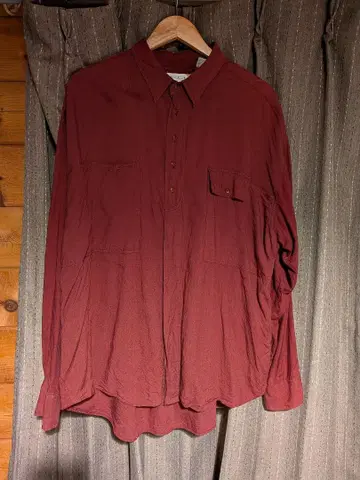 구제 의류 레이온 셔츠 버건디