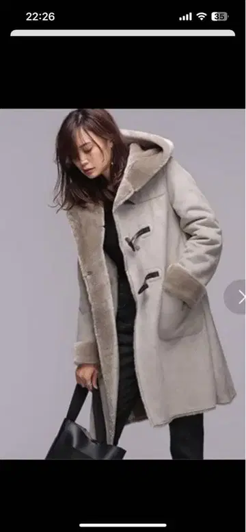 nano universe 페이크 무스탕 코트 더플 코트