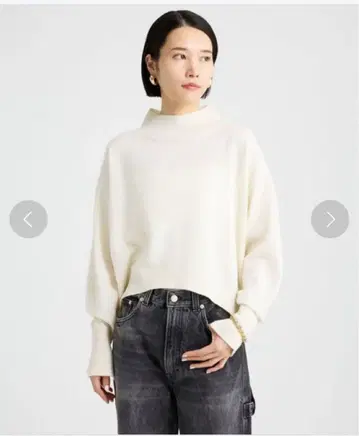 [ 바빌론 2024년 모델 ] 라운드 숏 니트 화이트