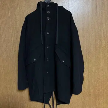 rdv o globe. 울 모즈 코트 블랙 사이즈 L