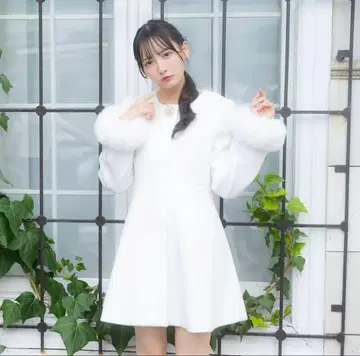 evelyn 비쥬 코트 화이트