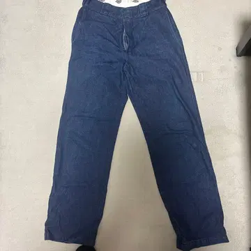 다크 네이비 스트레이트 데님 팬츠